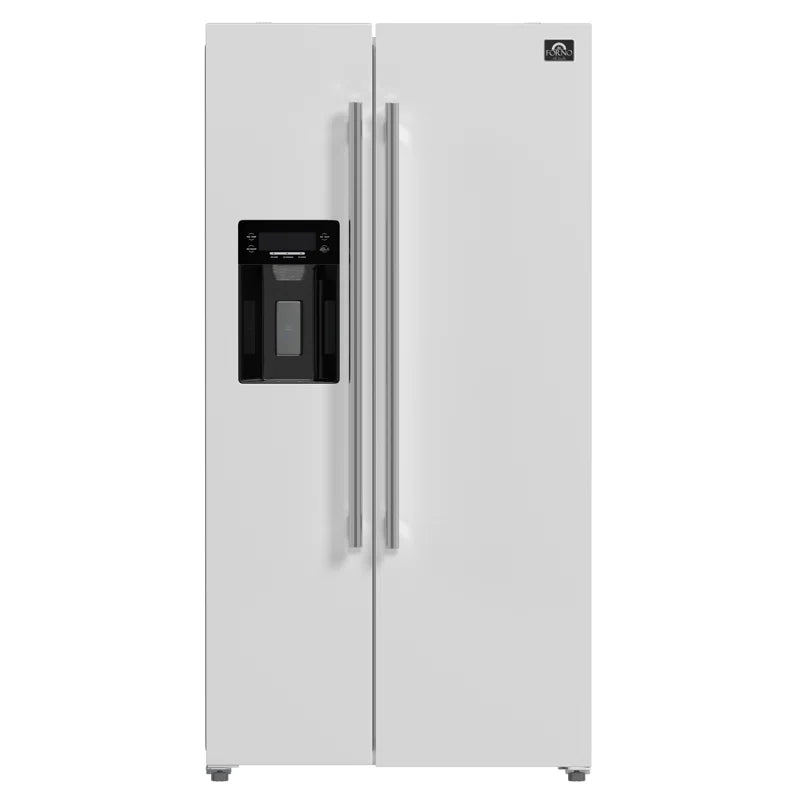 Salerno 36-Inch Side-By-Side 20 Cu.Ft Refrigerator with External Ice & Water Dispenser