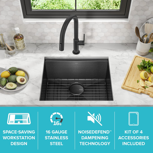 Kore Workstation Undermount Stainless Steel Kitchen Sink
