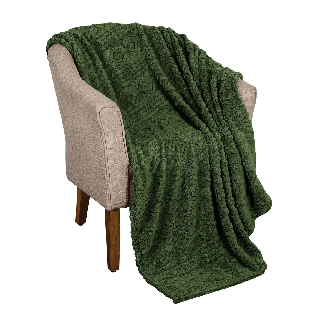 Arctic Boho Jacquard Plush Fluffy Fleece Blanket