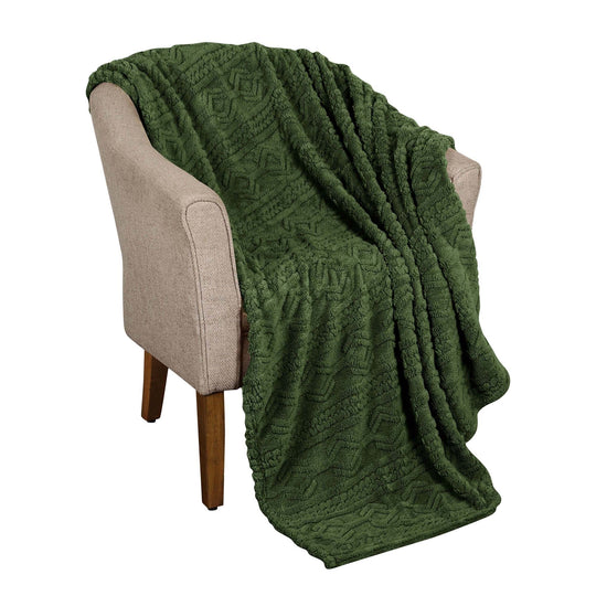 Arctic Boho Jacquard Plush Fluffy Fleece Blanket