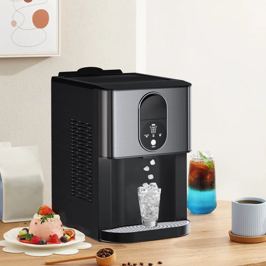 Antarctic Star Coutertop Ice Maker,Portable Stainless Steel Ice Maker Machine 44Lbs/24H Ice Cubes with Auto Self-Cleaning