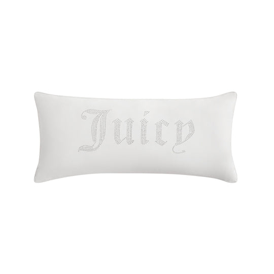 Silver Rhinestone Pillow 16" X 36"