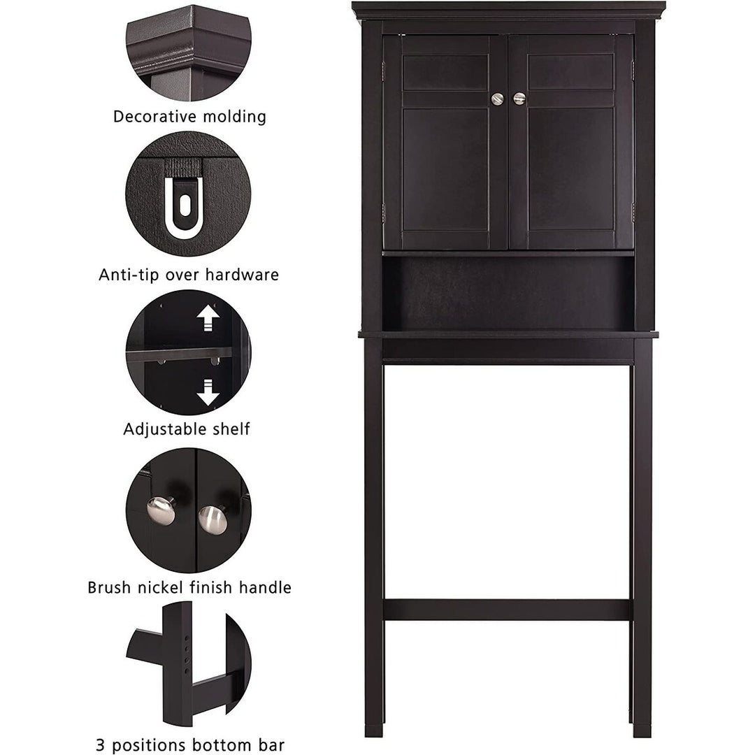 Spirich Home Bathroom Shelf Over-The-Toilet, Bathroom Spacesaver, Bathroom Bathroom Storage Cabinet Organizer with Drawer