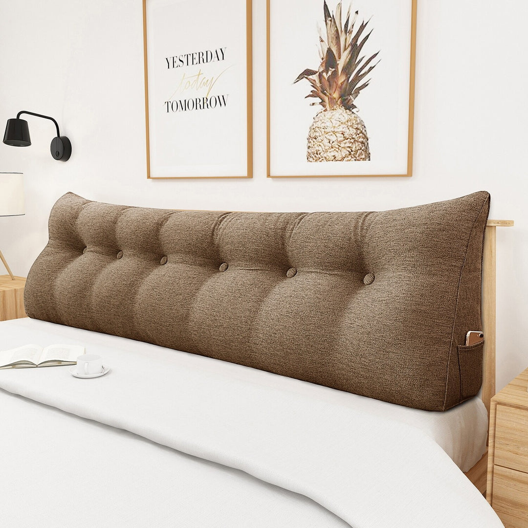 Bed Rest Wedge Reading Pillow Headboard Back Support Cushion