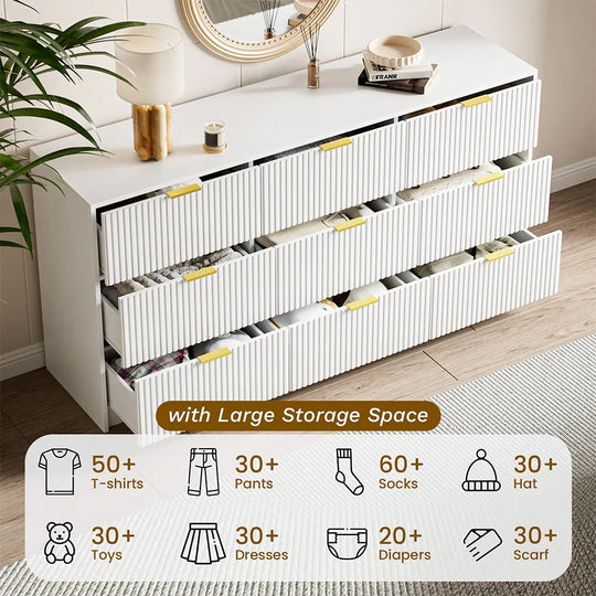 9-Drawer Dresser 63" W
