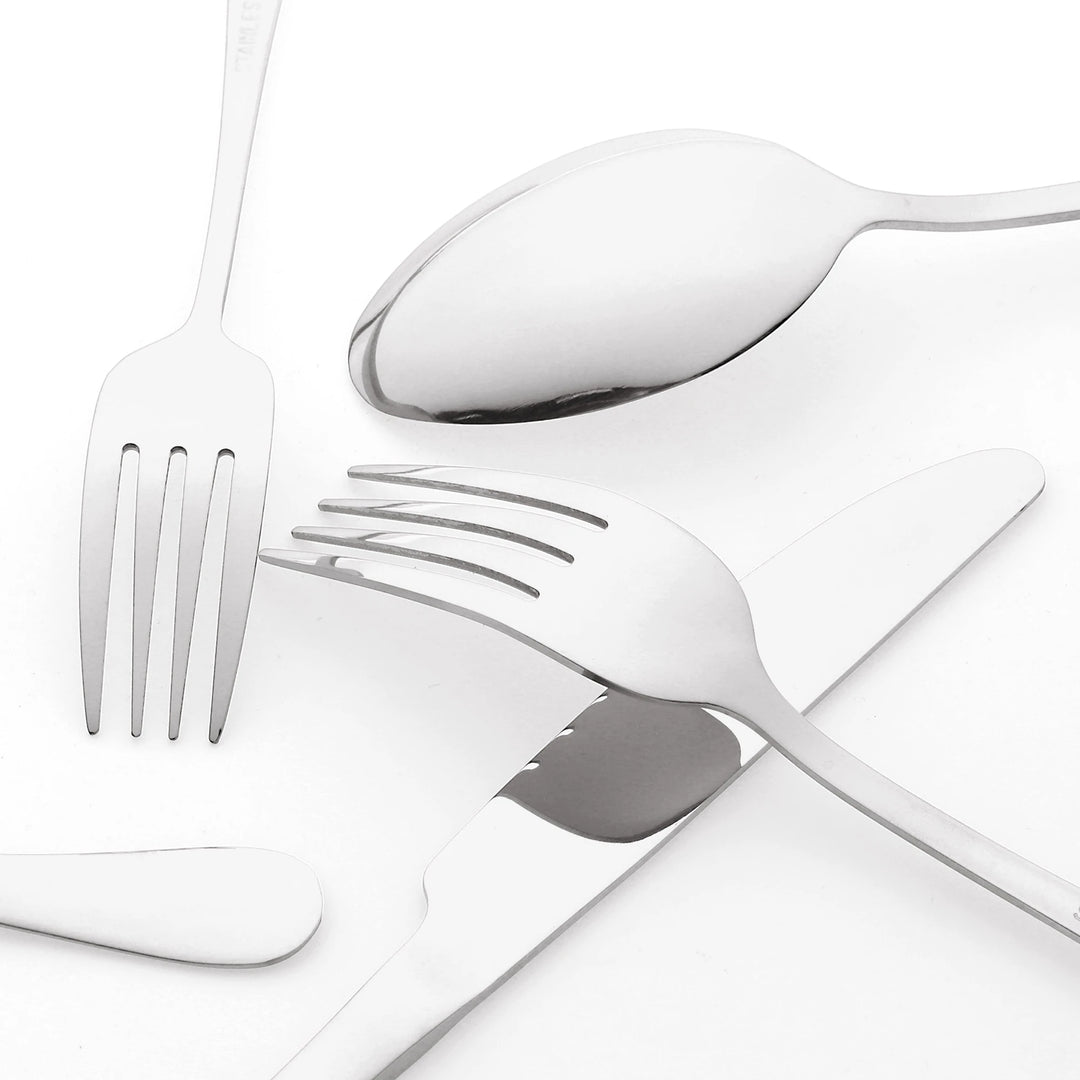 20 PCS Silverware Set, Stainless Steel Flatware, Mirror Polished Cutlery Set, Serving Utensils Set for Kitchen Dining - 20 PCS