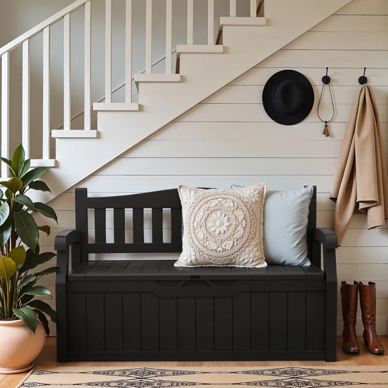 80 Gallon Storage Bench for Patio Furniture, Porch Decor and Outdoor Seating