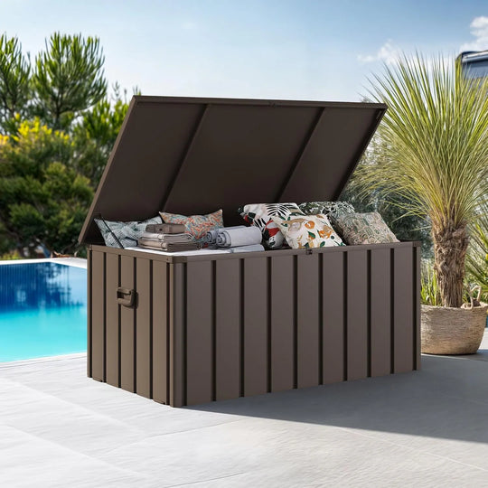 Outdoor Deck Box Waterproof Lockable Storage Box Container with Lid