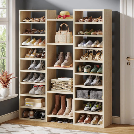 14-Tier Shoe Rack, 46 Pairs Freestanding Tall Entryway Shoe Organizer