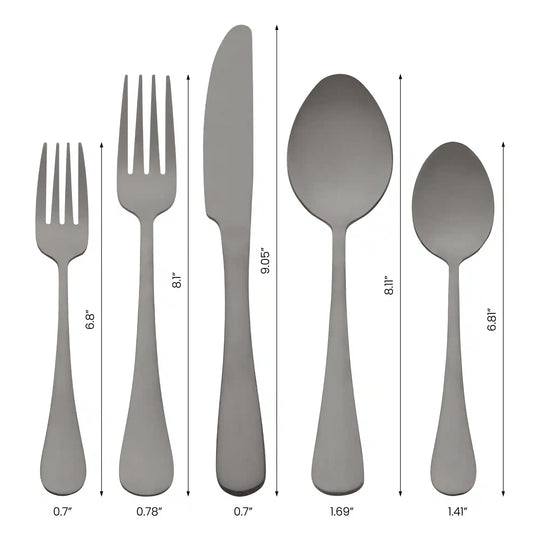 20 PCS Silverware Set, Stainless Steel Flatware, Mirror Polished Cutlery Set, Serving Utensils Set for Kitchen Dining - 20 PCS