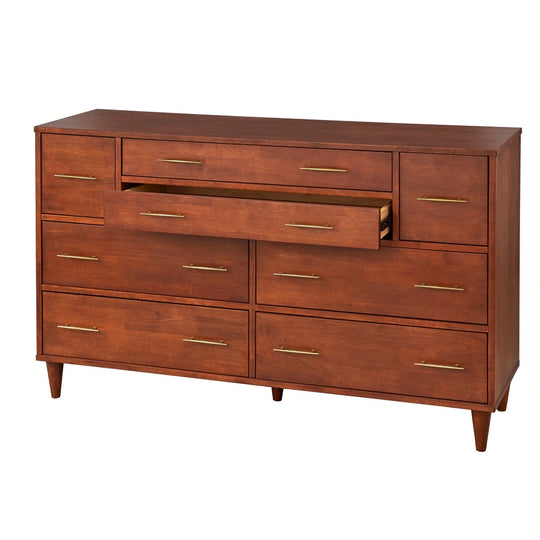 Ana 8-Drawer Mid-Century Modern Dresser