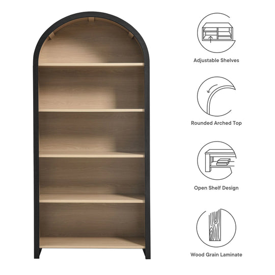 Evie Arched Bookcase Display Cabinet