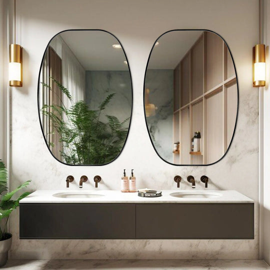 2 Pack Oval Mirror Vanity Decorative Wall Mirror