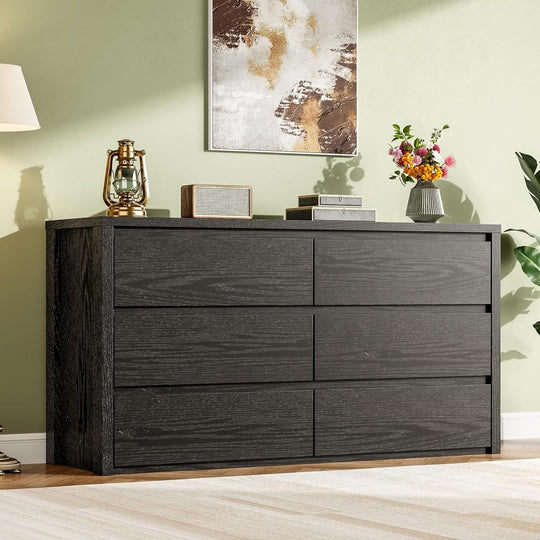 7-Drawer Dresser for Bedroom,Wide Wood Chest with Handle-Free Design,Modern Storage Cabinet for Living Room or Entryway