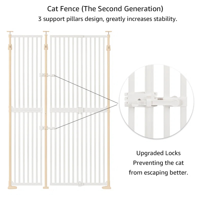 75" - 98'' High Extra Tall Cat Gate