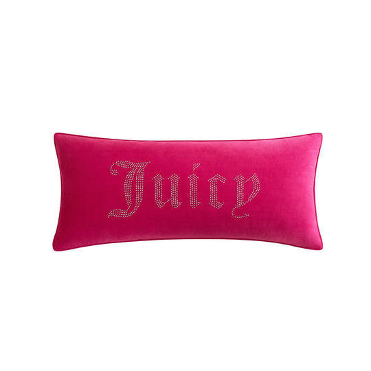 Silver Rhinestone Pillow 16" X 36"