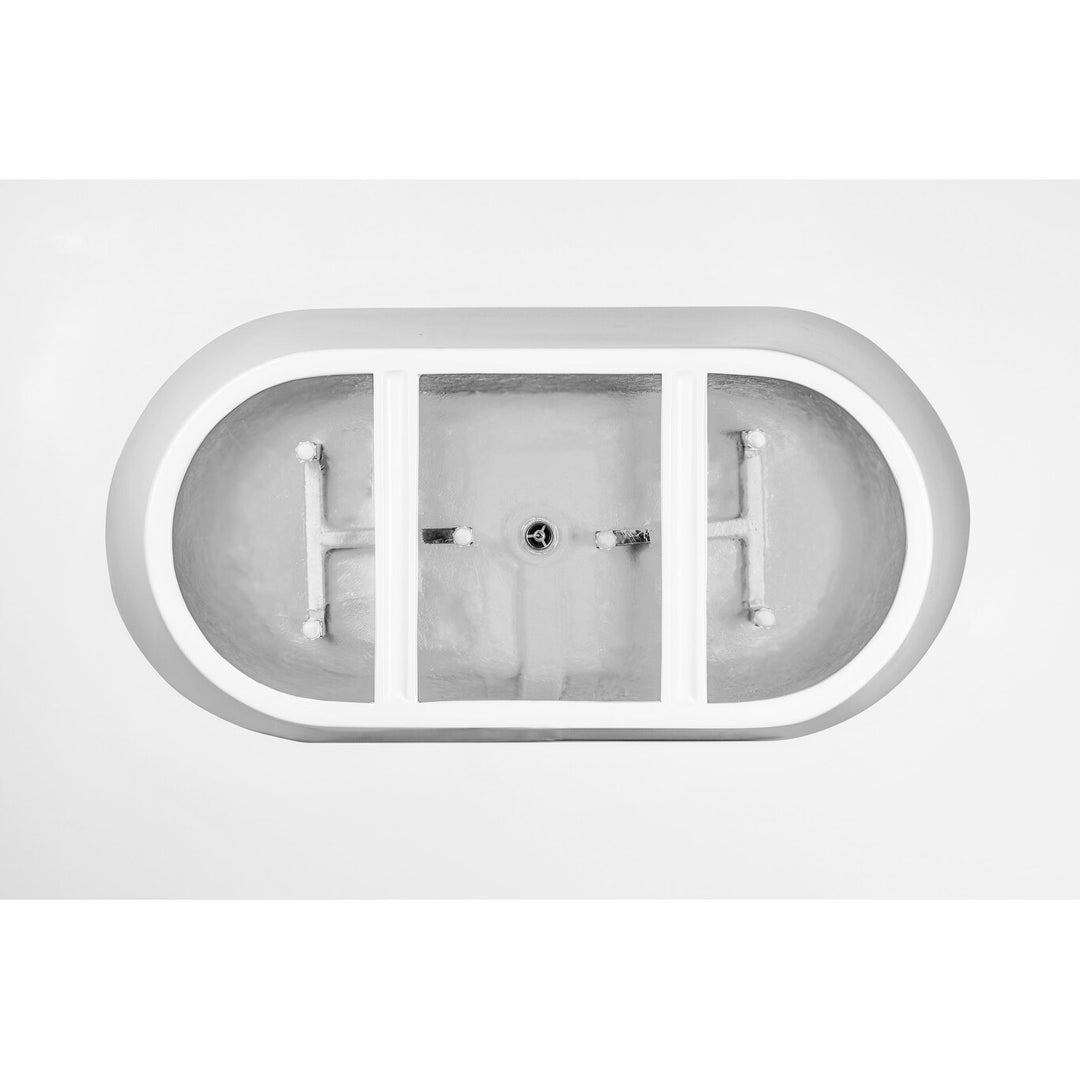 54" Acrylic Freestanding Soaking Bathtub