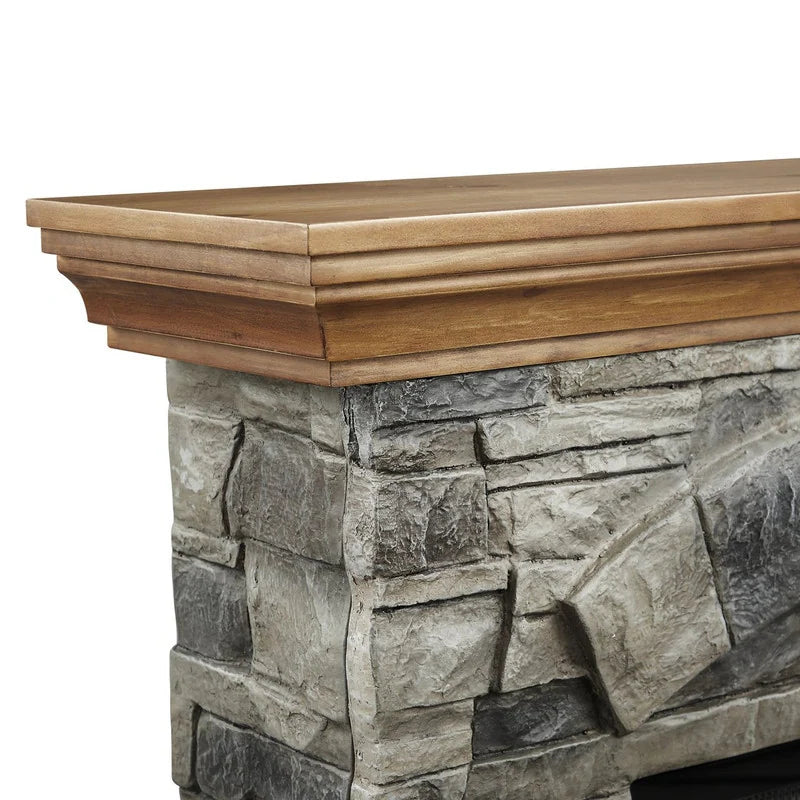 40 In. Faux Stone Freestanding Electric Fireplace - 40" in Width