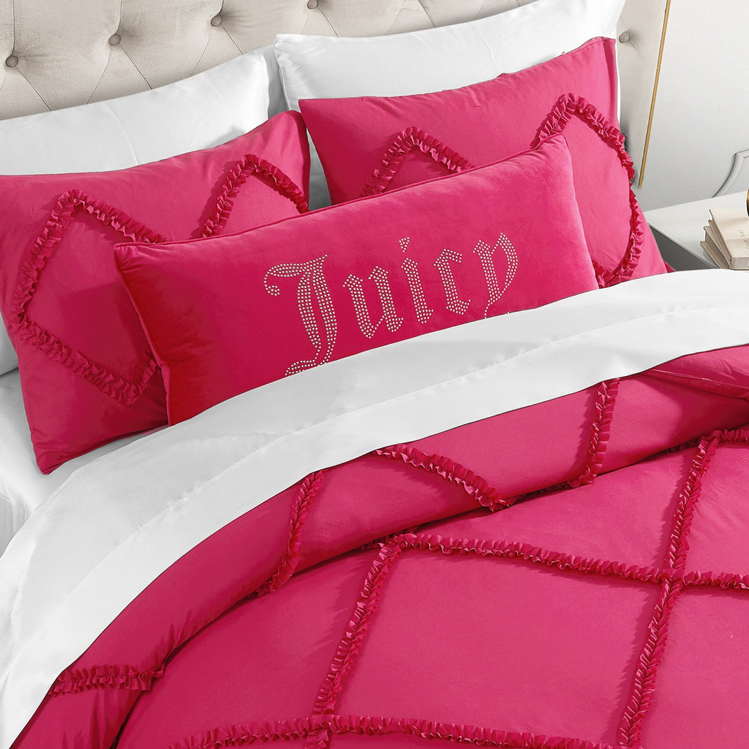 Silver Rhinestone Pillow 16" X 36"