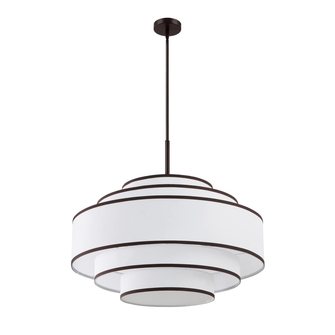 Getledel 30 In. 7-Light Dimmable Tiered Drum Chandelier