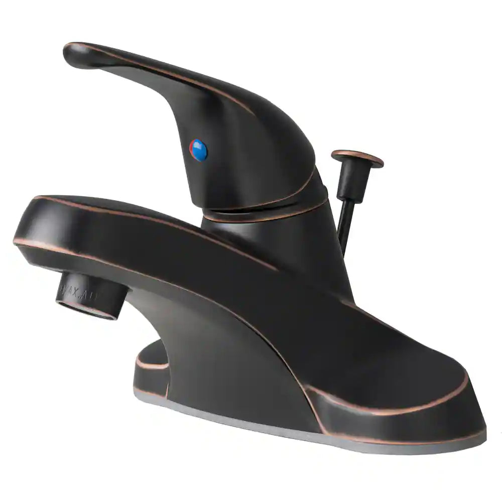 Classic Single Handle Centerset Lavatory Faucet with Pop-Up Drain Assembly