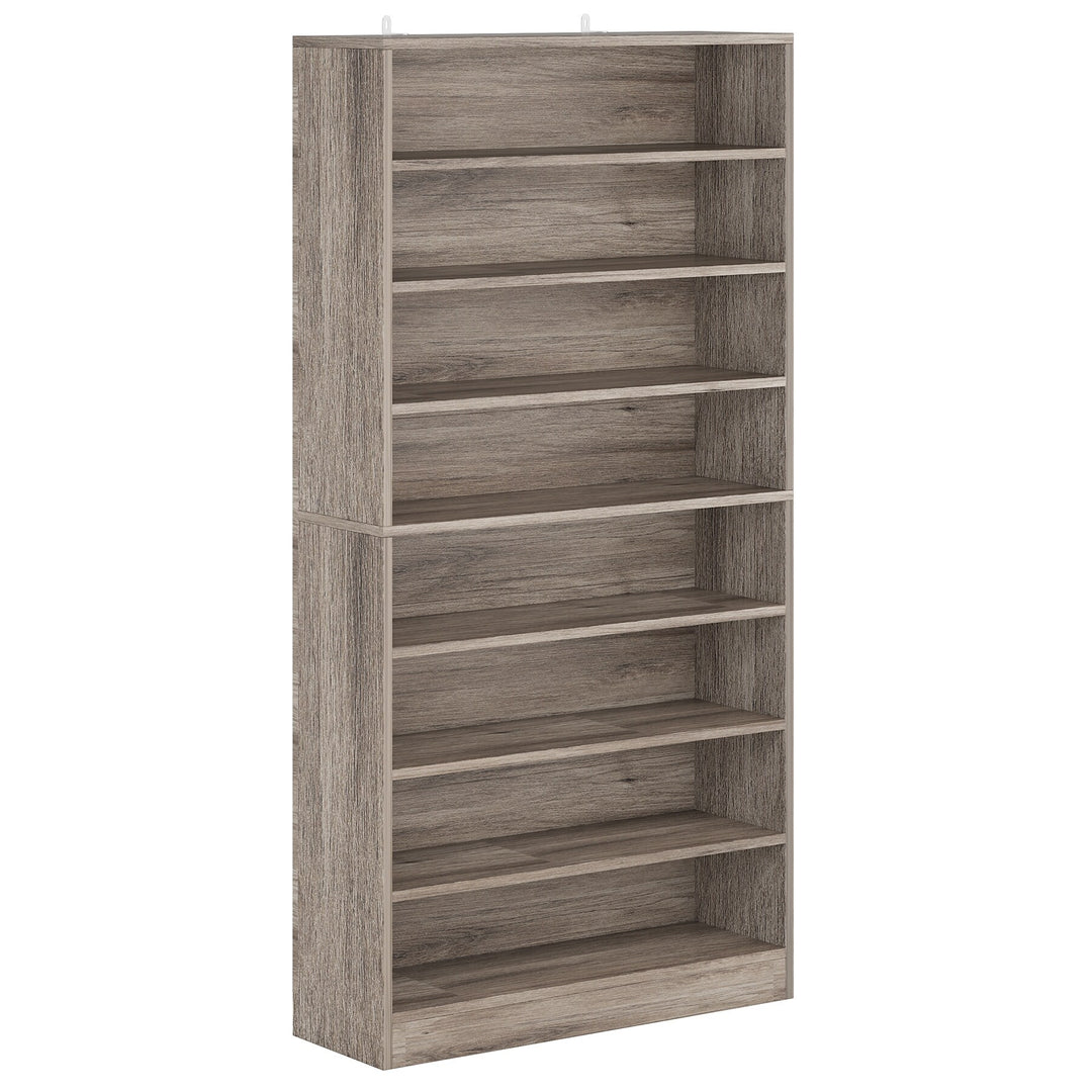 9 Tiers Shoe Cabinet, 40-45 Pairs Heavy Duty Wood Freestanding Shoe Storage Cabinet