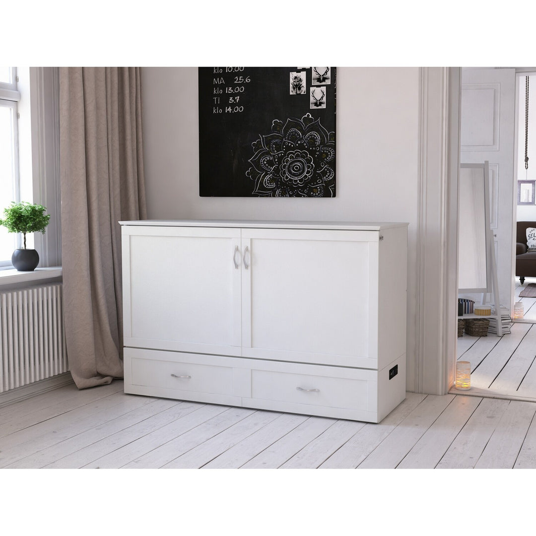 Hamilton Murphy Bed Chest with Mattress and Storage Drawer