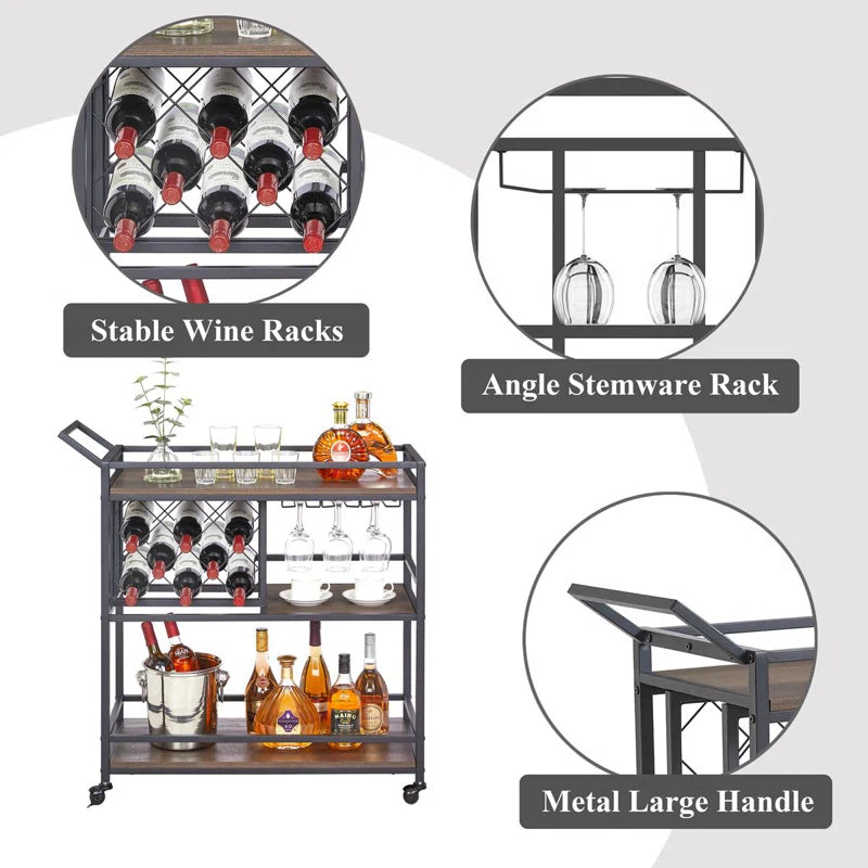 Guinna Metal Bar Cart
