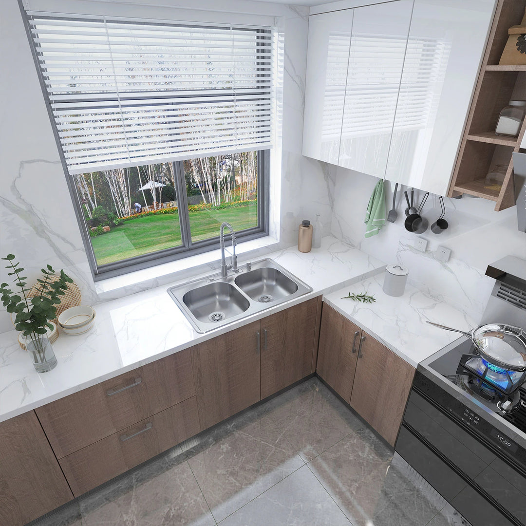 Drop in Double Bowl 304 Stainless Steel Kitchen Sink