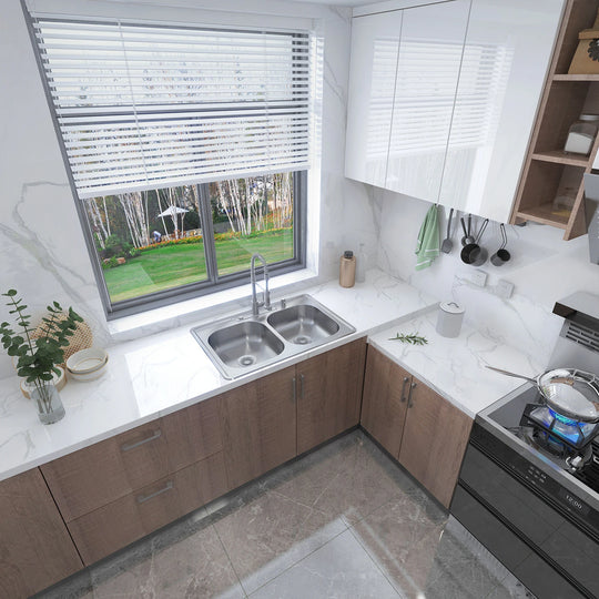 Drop in Double Bowl 304 Stainless Steel Kitchen Sink