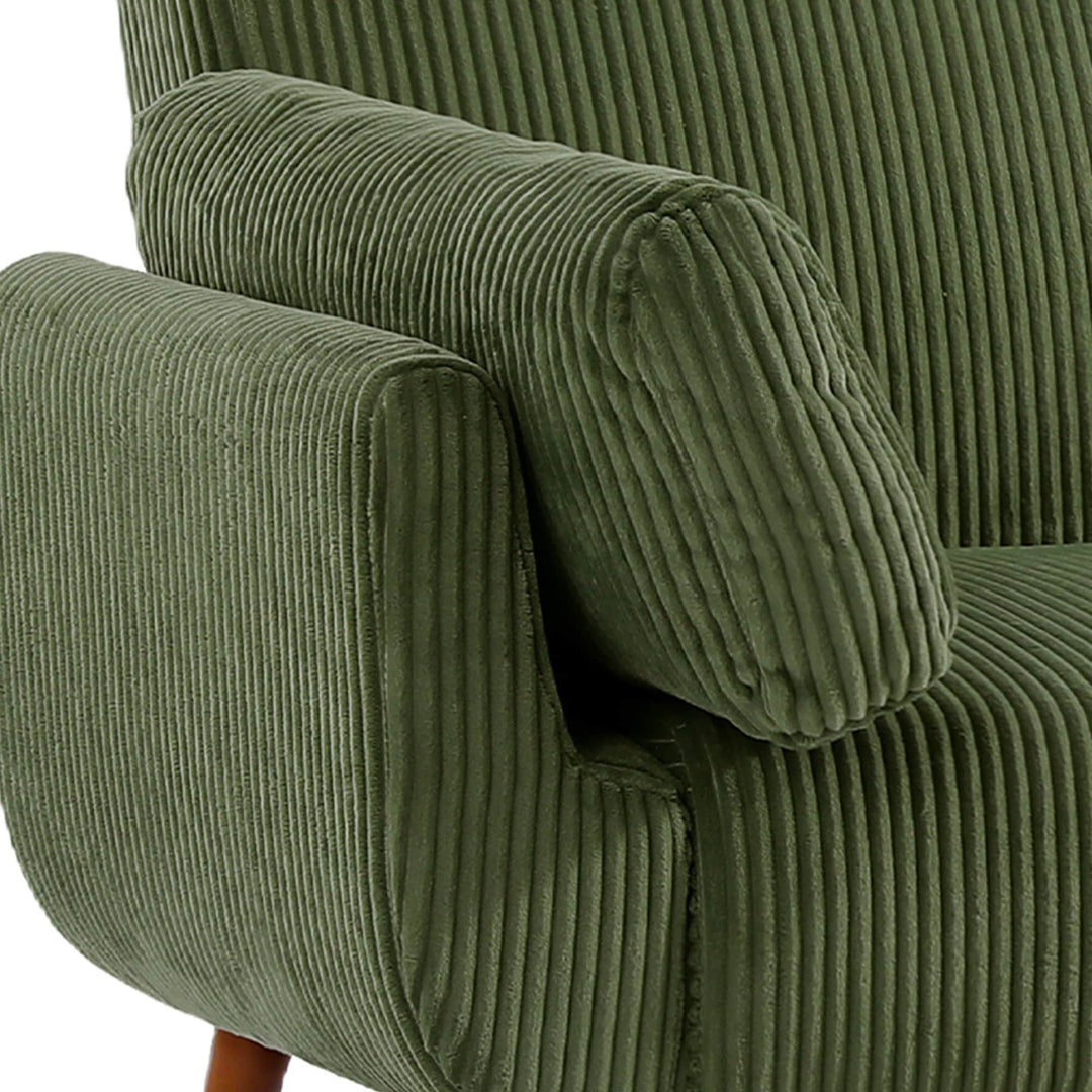73" W Upholstered Corduroy Convertible Sleeper Sofa Bed with Pillows