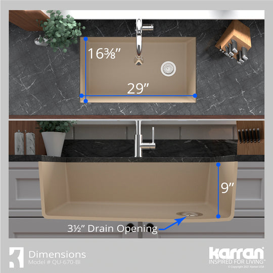 Undermount Quartz Single-Bowl Kitchen Sink