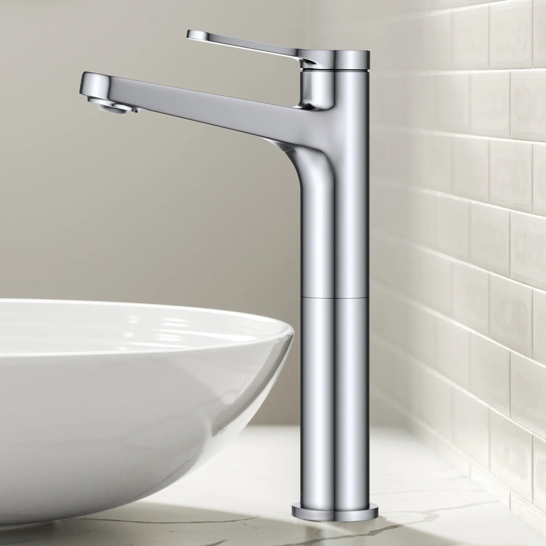 Indy Single Handle Vessel Bathroom Faucet with Pop up Drain