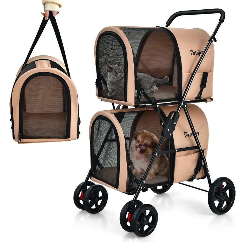 Foldable Pet Stroller With