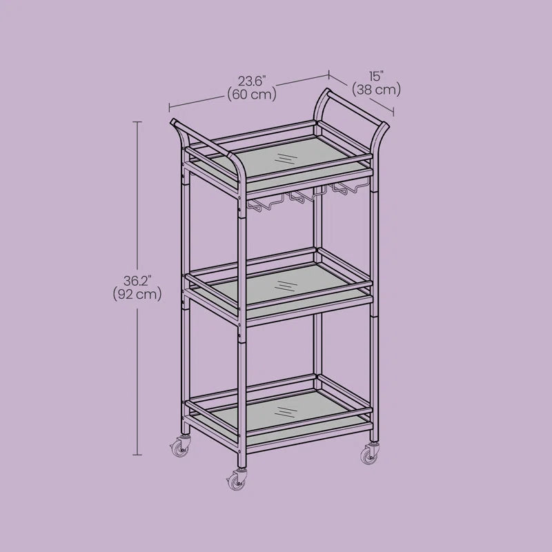 3-Tier Bar Cart