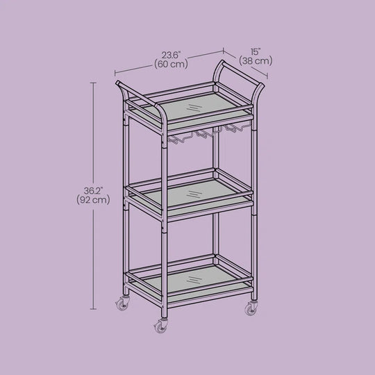 3-Tier Bar Cart