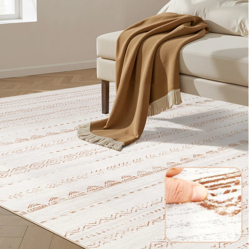 Anthonyville Area Rug Living Room Rugs: Washable Boho Large Neutral Farmhouse Soft Moroccan Stain Resistant Indoor Floor Carpet for Bedroom Nursery Kids Playroom Office Dining Room Home House Decor