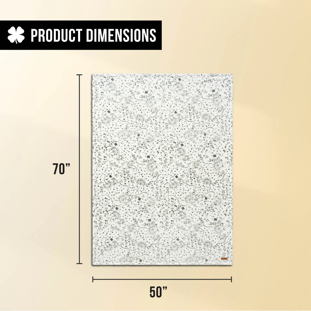 Lucky Clovers Plush Throw Blankets