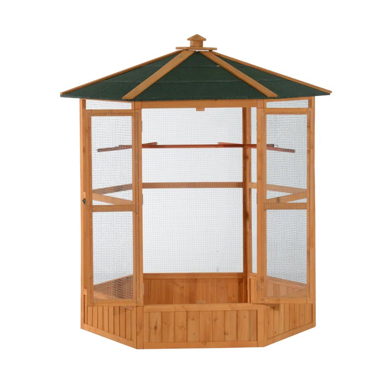 Fielding 65" Pointed Top Flight Cage with Perch