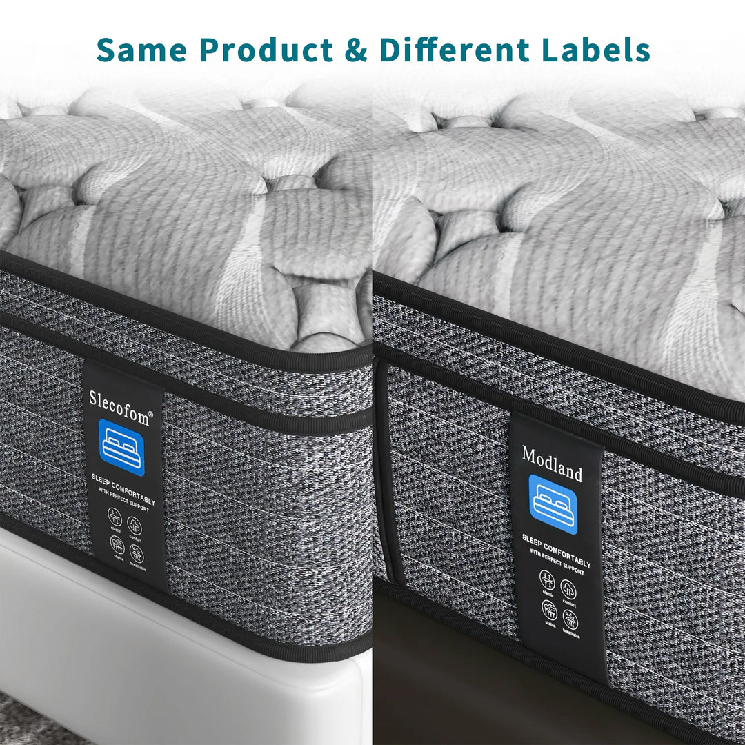 Luxury 14" Cooling-Gel Hybrid Mattress, Euro Top, Certipur-Us Certified, Medium Firm for Back Pain, Motion Isolation, in a Box