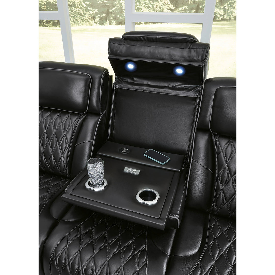 Boyington Black Power Reclining Sofa - 86"W X 38"D X 44"H