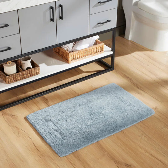 Rozanne Premium 100% Cotton Tufted Reversible Bath Rug – Super Absorbent, Machine Washable Soft & Plush Luxurious Oeko-Tex Certified Bathroom Rug