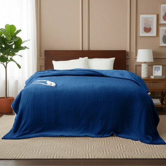 Flannel Electric Heated Blanket with Controller