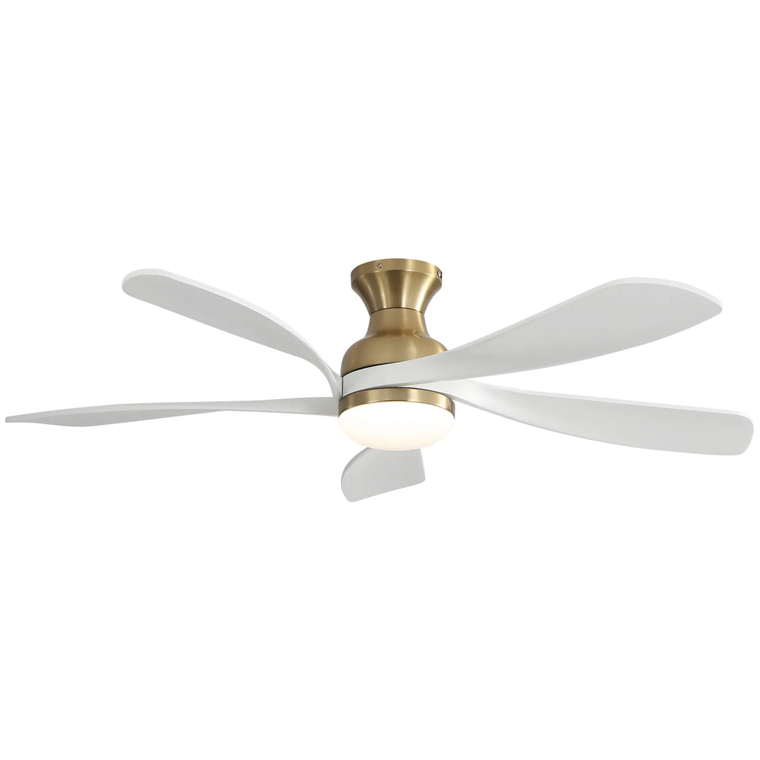 Sofucor 42"/48"/ 52"/60"Noiseless Walnut Wood Ceiling Fan with Remote Control, Integrated Light Optional