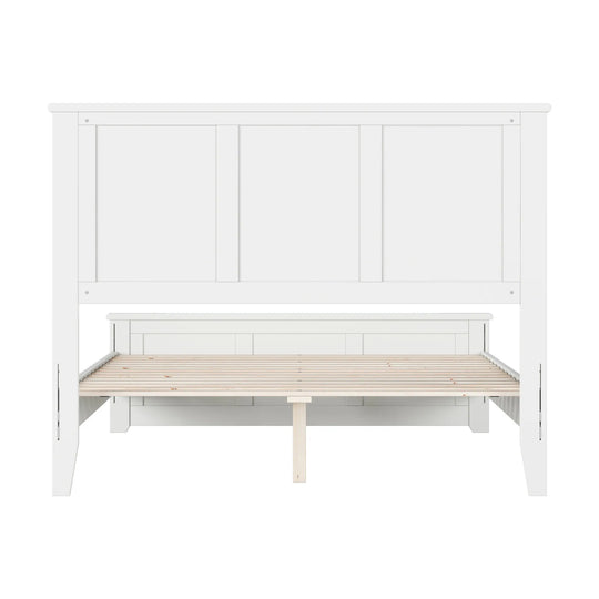 Charlotte Solid Wood Low Profile Platform Bed with Matching Footboard