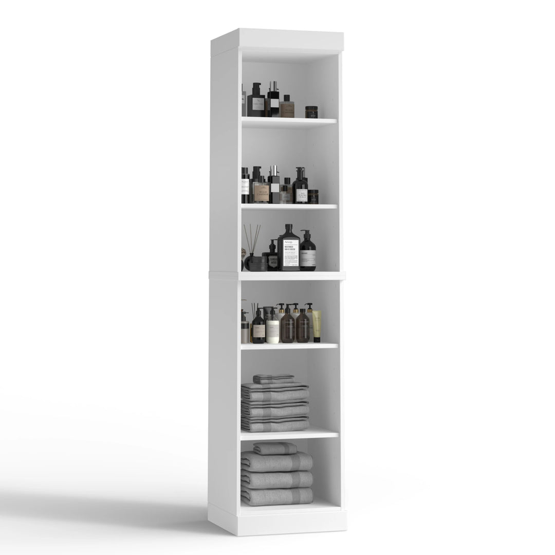 100% Solid Wood Bathroom Storage Cabinet, Adjustable Shelves, 16.5" Wide, 35.75" Tall