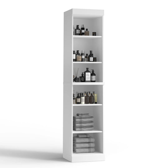 100% Solid Wood Bathroom Storage Cabinet, Adjustable Shelves, 16.5" Wide, 35.75" Tall