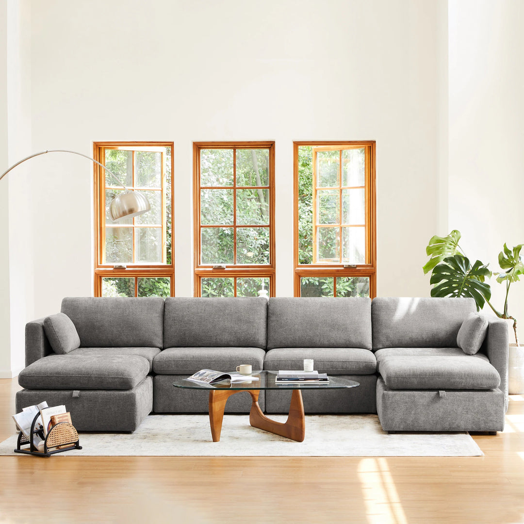 Mia Oversized Modular Sectional Fabric Sofa