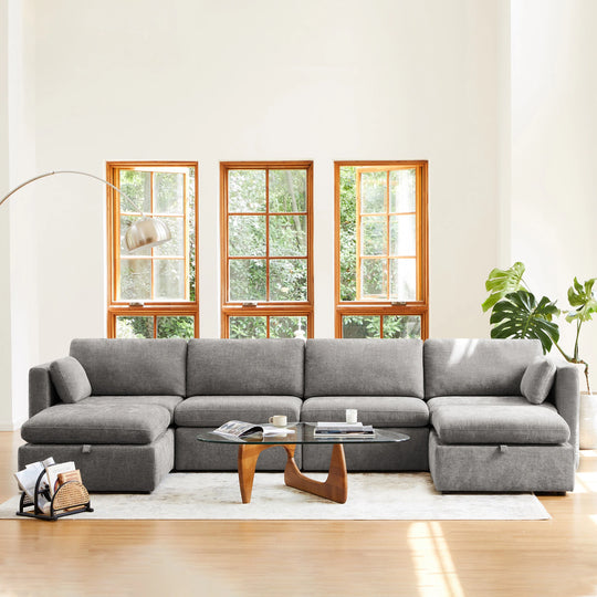 Mia Oversized Modular Sectional Fabric Sofa
