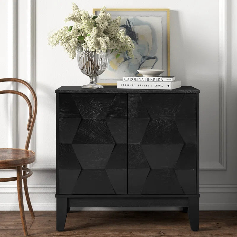 Sara 30.6" Contemporary 2 - Door Storage Cabinet with Adjustable Shelves